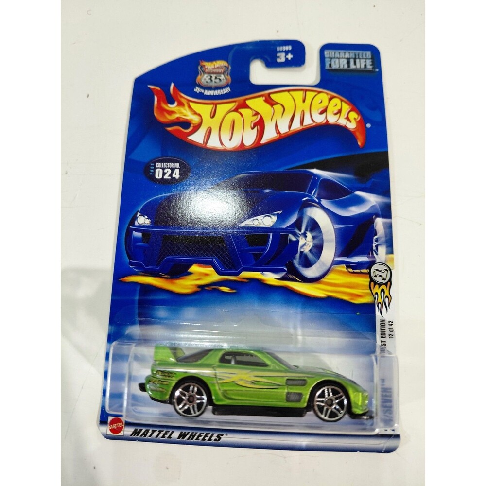 NIP Hot Wheels 2003 First Edition 1:64 Die Cast 24/Seven Mazda Rx-7 Tuner Car